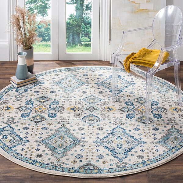 Safavieh Evoke Evk224C Ivory / Light Blue Rugs - Safavieh - evk224c - 24