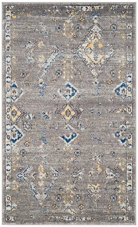 Safavieh Evoke Evk224G Dark Grey / Yellow Rugs - Safavieh - evk224g - 24