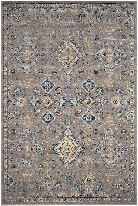 Safavieh Evoke Evk224G Dark Grey / Yellow Rugs - Safavieh - evk224g - 24