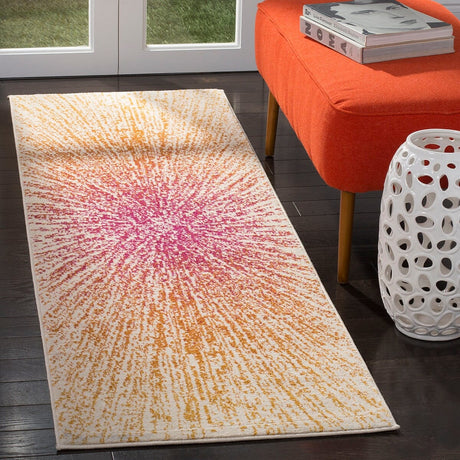 Safavieh Evoke Evk228R Fuchsia / Cream Rugs - Safavieh - evk228r - 7sq