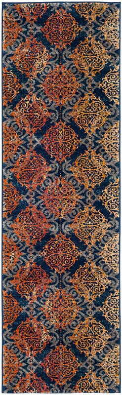 Safavieh Evoke Evk230S Blue / Orange Rugs - Safavieh - evk230s - 27