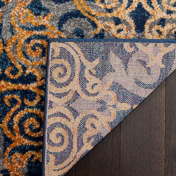 Safavieh Evoke Evk230S Blue / Orange Rugs - Safavieh - evk230s - 3