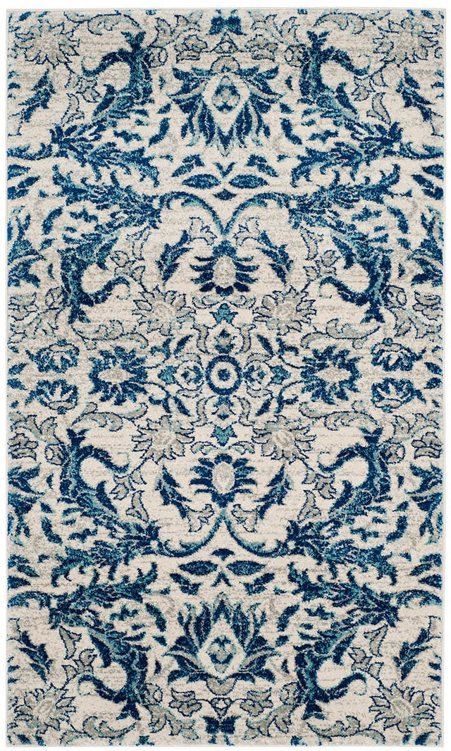 Safavieh Evoke Evk238C Ivory / Blue Rugs - Safavieh - evk238c - 24