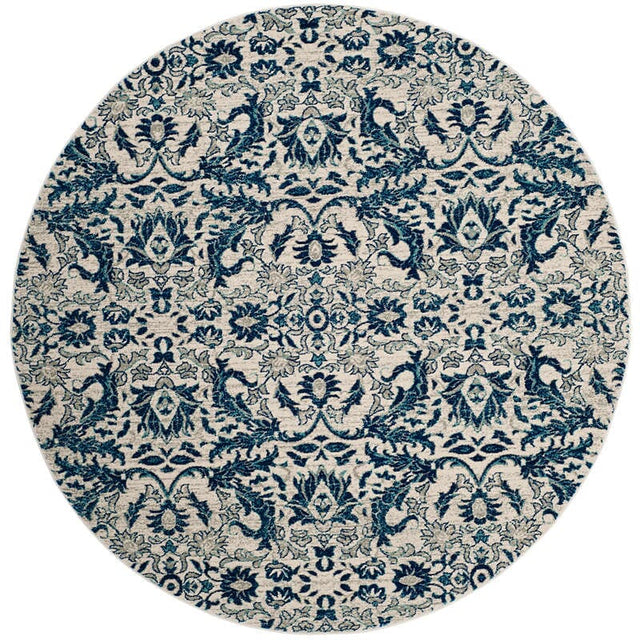 Safavieh Evoke Evk238C Ivory / Blue Rugs - Safavieh - evk238c - 7r