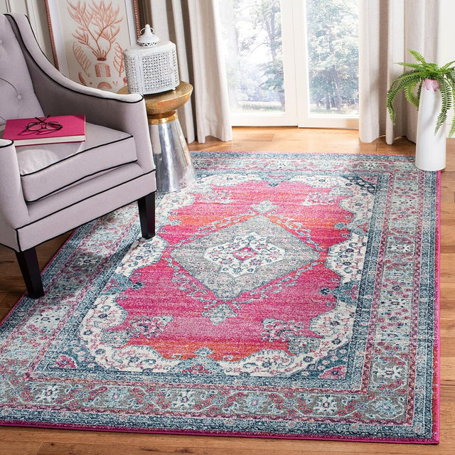 Safavieh Evoke Evk250N Navy/Fuchsia Rug - Safavieh - evk250n - 4