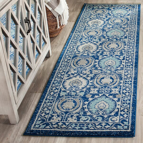 Safavieh Evoke Evk251C Blue / Ivory Rugs - Safavieh - evk251c - 7sq