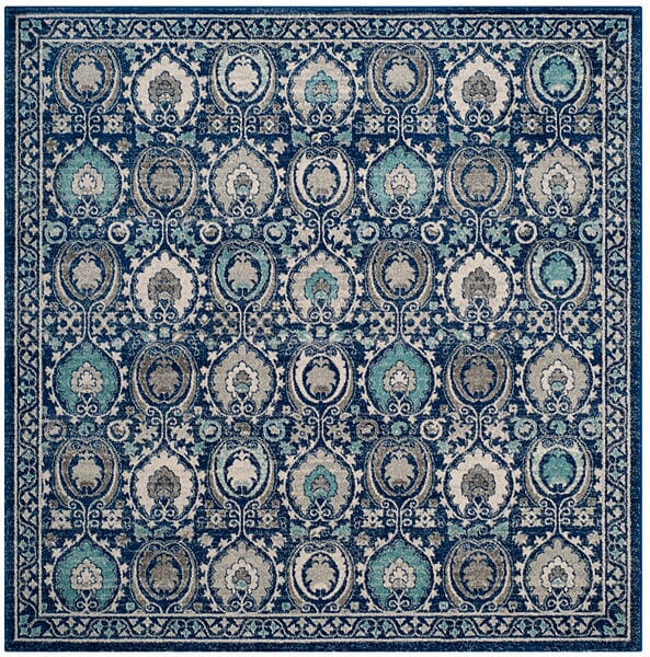 Safavieh Evoke Evk251C Blue / Ivory Rugs - Safavieh - evk251c - 7sq