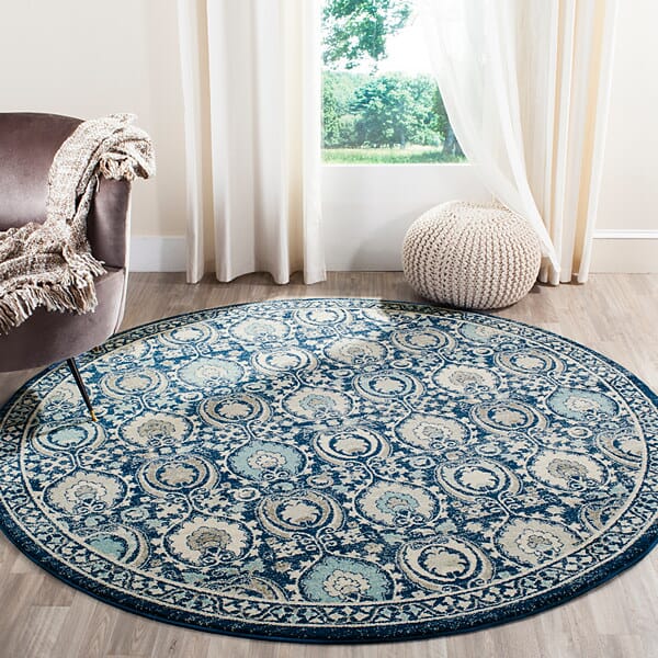 Safavieh Evoke Evk251C Blue / Ivory Rugs - Safavieh - evk251c - 7sq