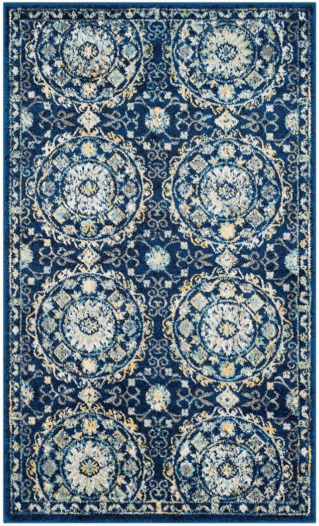 Safavieh Evoke Evk252A Navy / Ivory Rugs - Safavieh - evk252a - 3