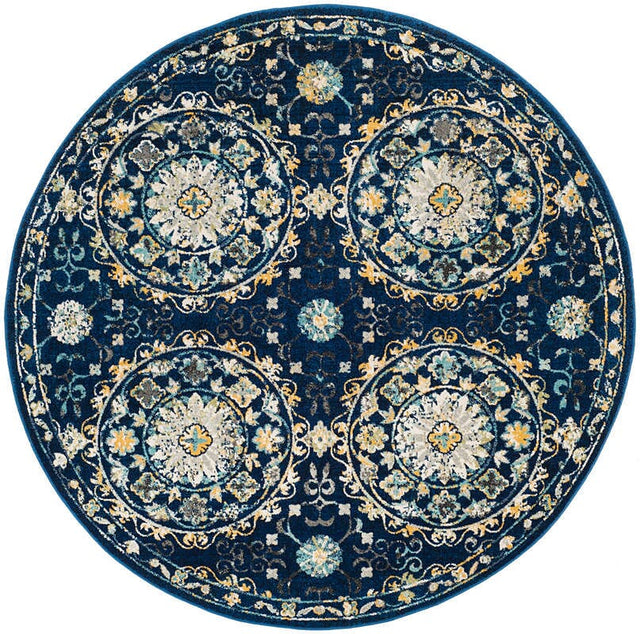 Safavieh Evoke Evk252A Navy / Ivory Rugs - Safavieh - evk252a - 7r