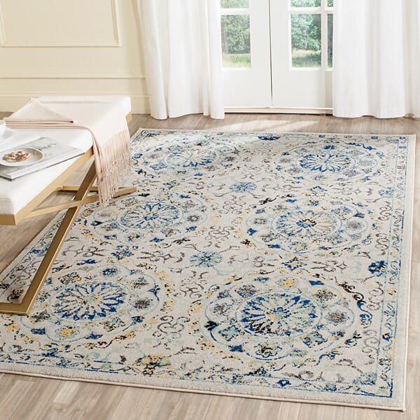 Safavieh Evoke Evk252C Ivory / Blue Rugs - Safavieh - evk252c - 24