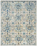 Safavieh Evoke Evk252C Ivory / Blue Rugs - Safavieh - evk252c - 7r