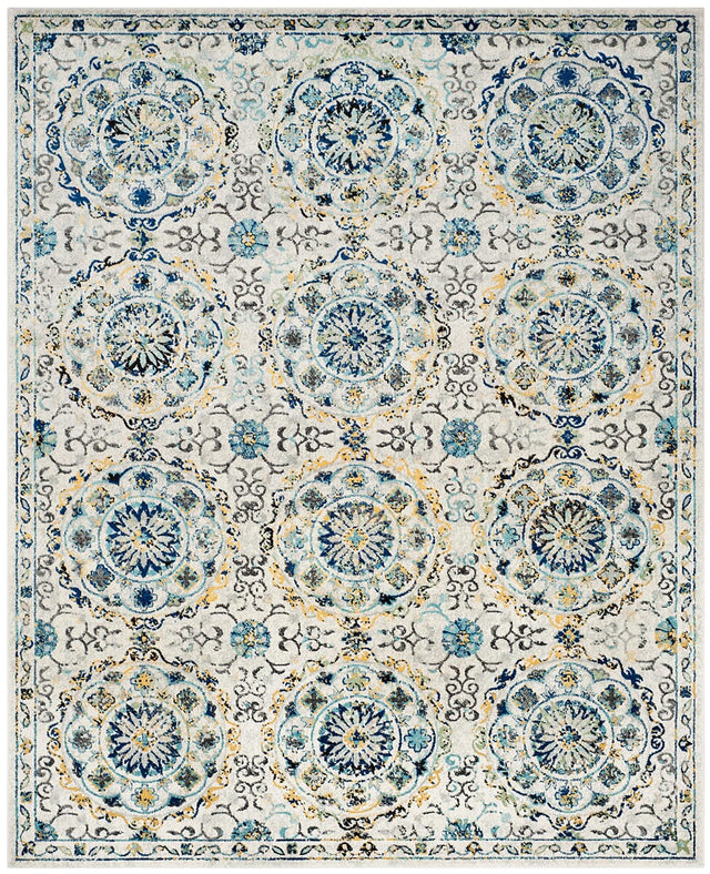 Safavieh Evoke Evk252C Ivory / Blue Rugs - Safavieh - evk252c - 7r