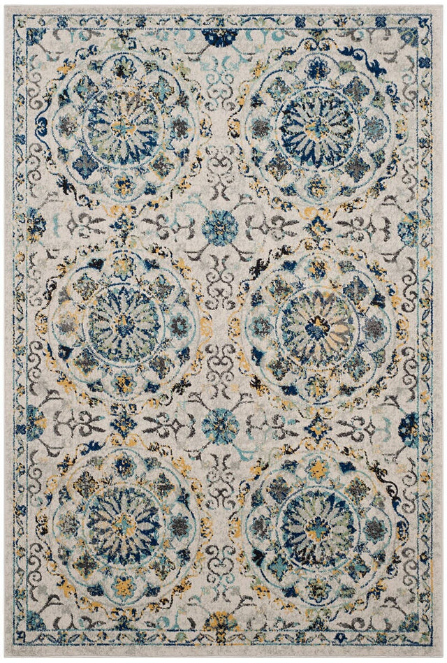 Safavieh Evoke Evk252C Ivory / Blue Rugs - Safavieh - evk252c - 7sq