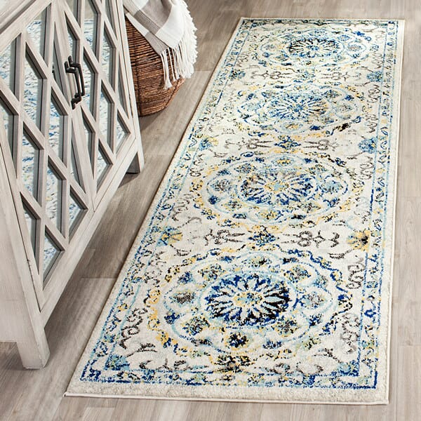 Safavieh Evoke Evk252C Ivory / Blue Rugs - Safavieh - evk252c - 7sq