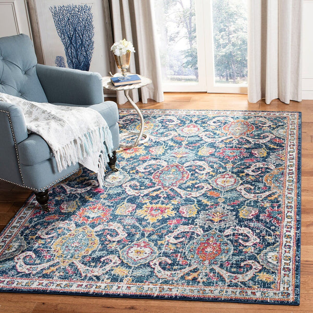 Safavieh Evoke Evk255N Navy / Fuchsia Rugs - Safavieh - evk255n - 4