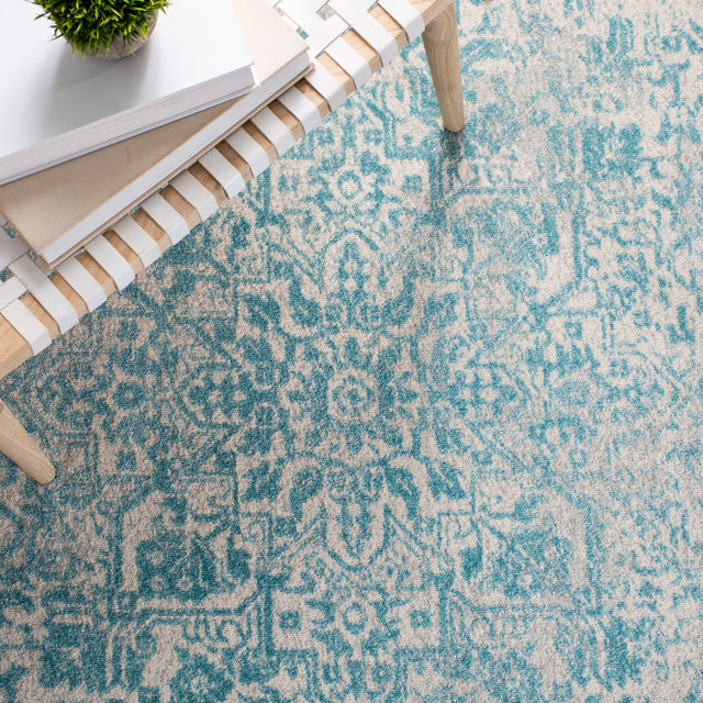 Safavieh Evoke Evk256J Ivory/Aqua Rugs - Safavieh - evk256j - 7r