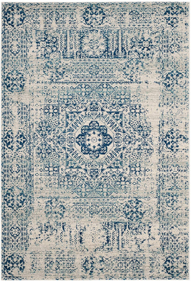 Safavieh Evoke Evk260C Ivory / Blue Rugs - Safavieh - evk260c - 5sq