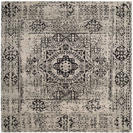 Safavieh Evoke Evk260T Ivory / Black Rugs - Safavieh - evk260t - 7sq