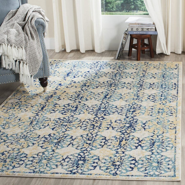 Safavieh Evoke Evk262C Ivory / Blue Rugs - Safavieh - evk262c - 3