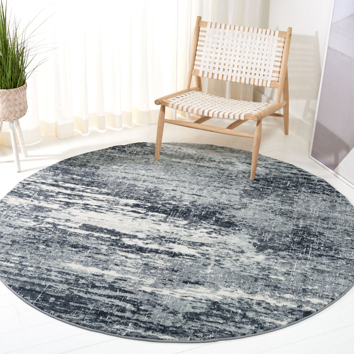 Safavieh Evoke Evk272G Ivory/Dark Grey Rugs - Safavieh - evk272g - 7r