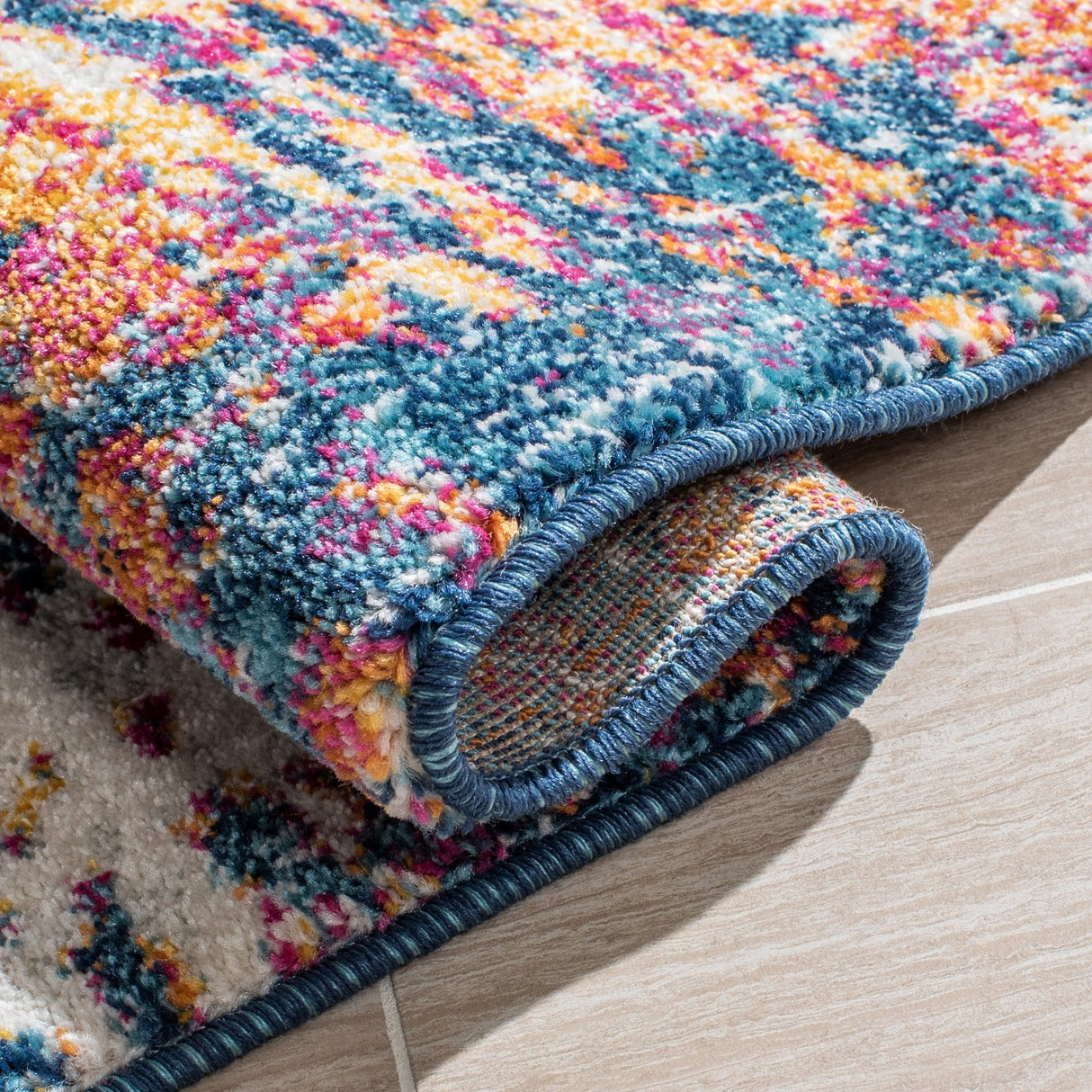 Safavieh Evoke Evk272N Navy/Orange Rugs - Safavieh - evk272n - 7r