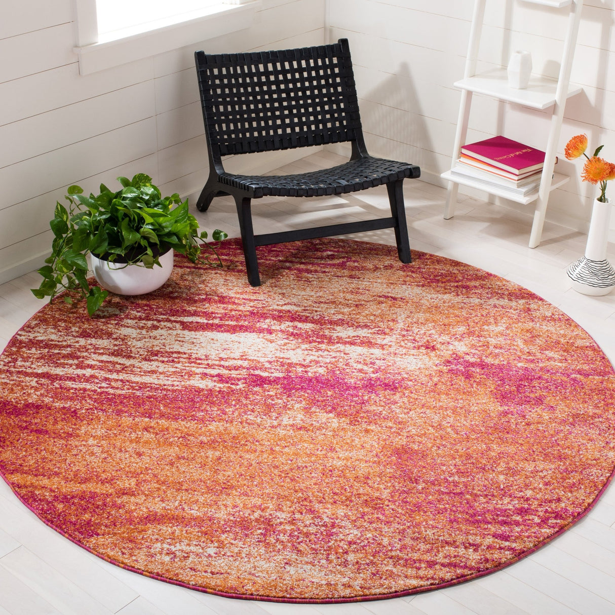 Safavieh Evoke Evk272P Ivory/Orange Rugs - Safavieh - evk272p - 7r