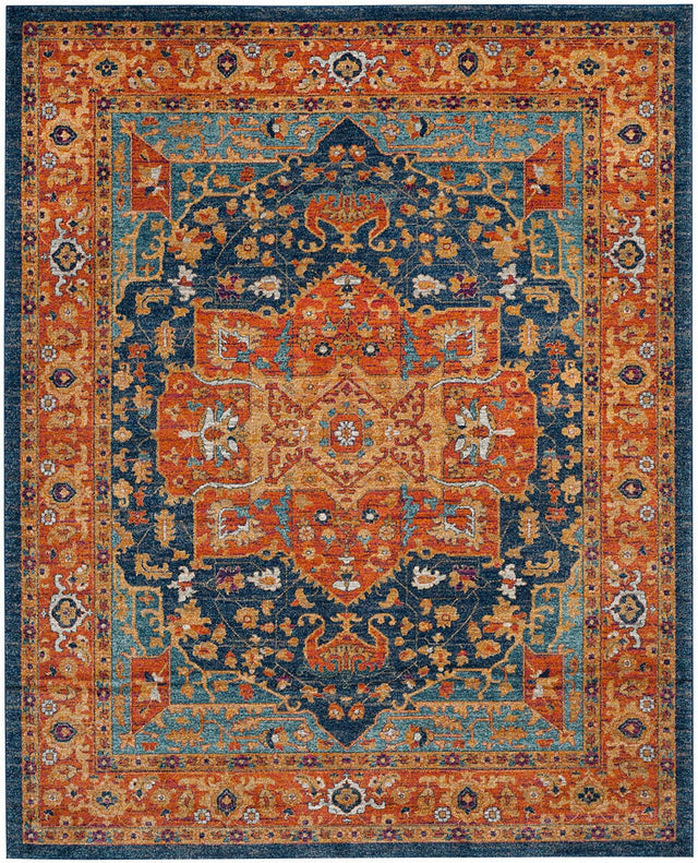 Safavieh Evoke Evk275C Blue / Orange Rugs - Safavieh - evk275c - 24