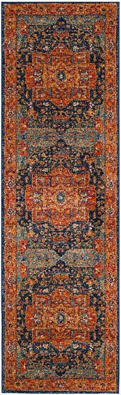 Safavieh Evoke Evk275C Blue / Orange Rugs - Safavieh - evk275c - 24