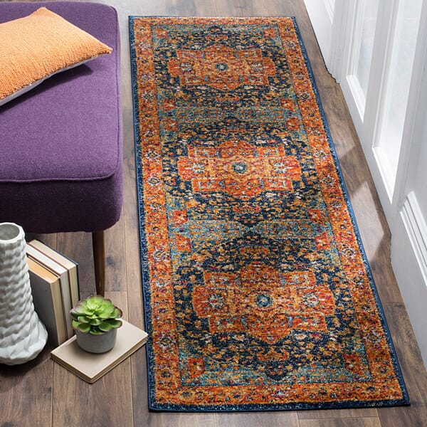 Safavieh Evoke Evk275C Blue / Orange Rugs - Safavieh - evk275c - 24