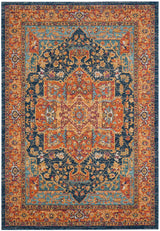 Safavieh Evoke Evk275C Blue / Orange Rugs - Safavieh - evk275c - 24