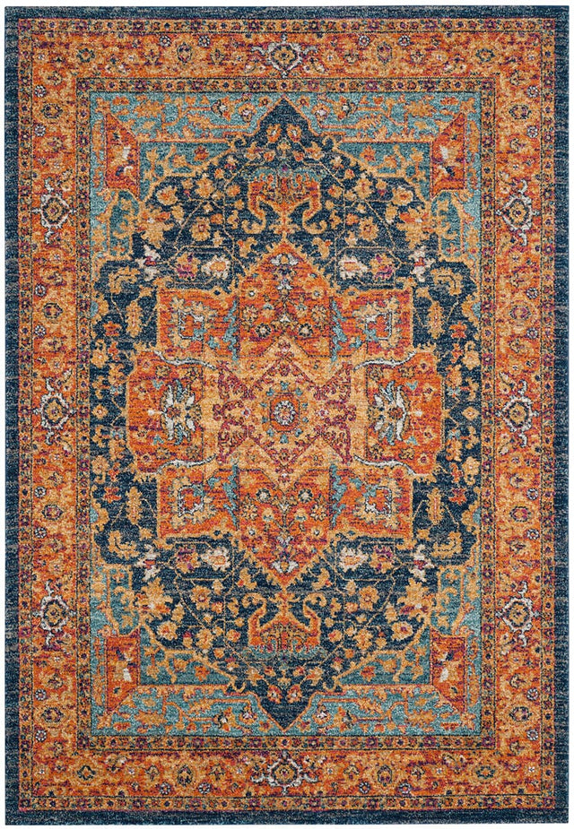 Safavieh Evoke Evk275C Blue / Orange Rugs - Safavieh - evk275c - 24