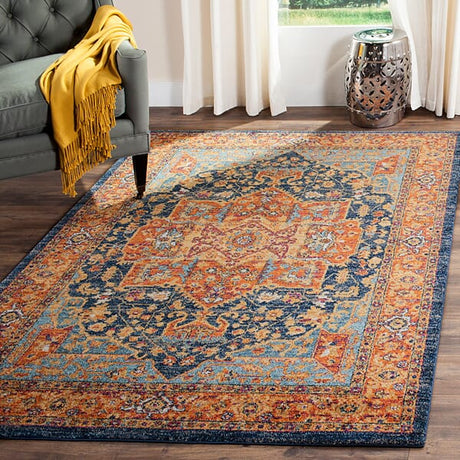 Safavieh Evoke Evk275C Blue / Orange Rugs - Safavieh - evk275c - 24