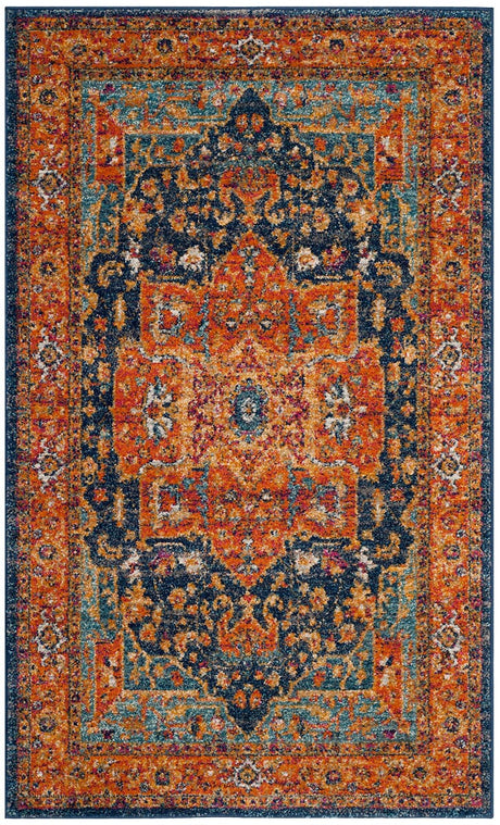 Safavieh Evoke Evk275C Blue / Orange Rugs - Safavieh - evk275c - 24