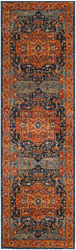 Safavieh Evoke Evk275C Blue / Orange Rugs - Safavieh - evk275c - 25