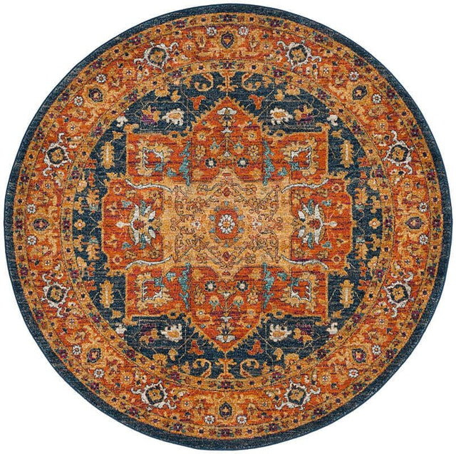 Safavieh Evoke Evk275C Blue / Orange Rugs - Safavieh - evk275c - 3r