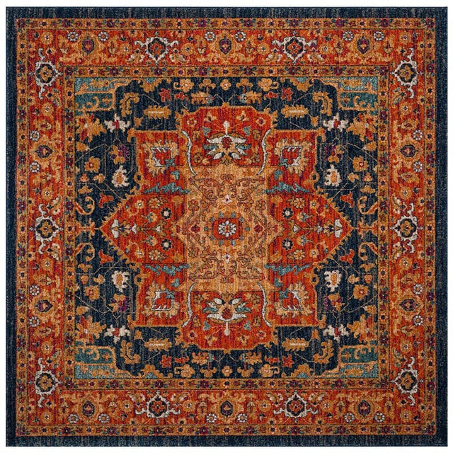 Safavieh Evoke Evk275C Blue / Orange Rugs - Safavieh - evk275c - 3sq