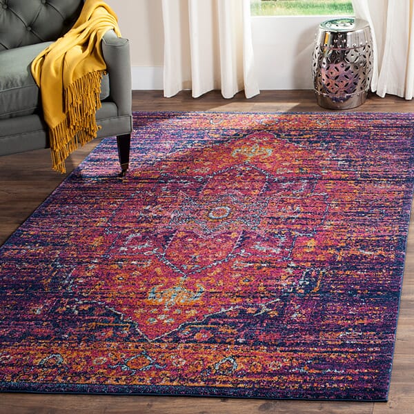 Safavieh Evoke Evk275F Blue / Fuchsia Rugs - Safavieh - evk275f - 24