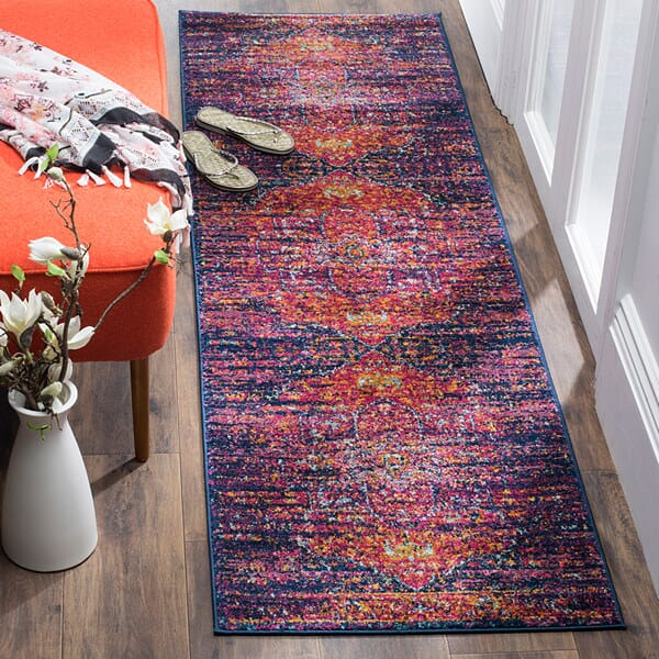 Safavieh Evoke Evk275F Blue / Fuchsia Rugs - Safavieh - evk275f - 27