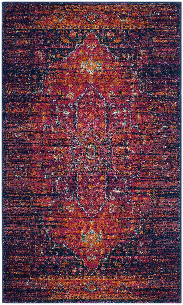 Safavieh Evoke Evk275F Blue / Fuchsia Rugs - Safavieh - evk275f - 27