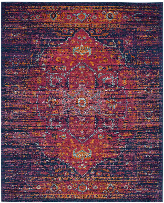 Safavieh Evoke Evk275F Blue / Fuchsia Rugs - Safavieh - evk275f - 27