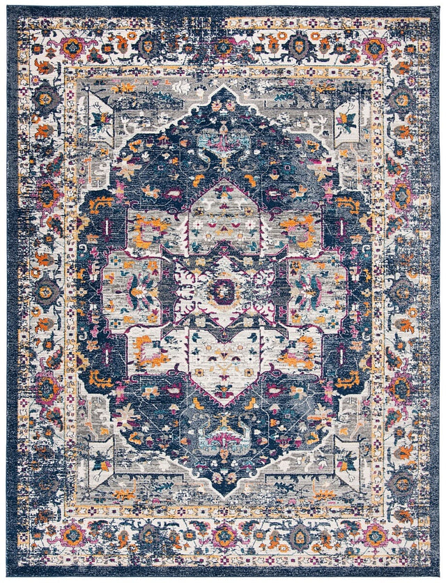 Safavieh Evoke Evk275N Navy / Grey Rugs - Safavieh - evk275n - 7r