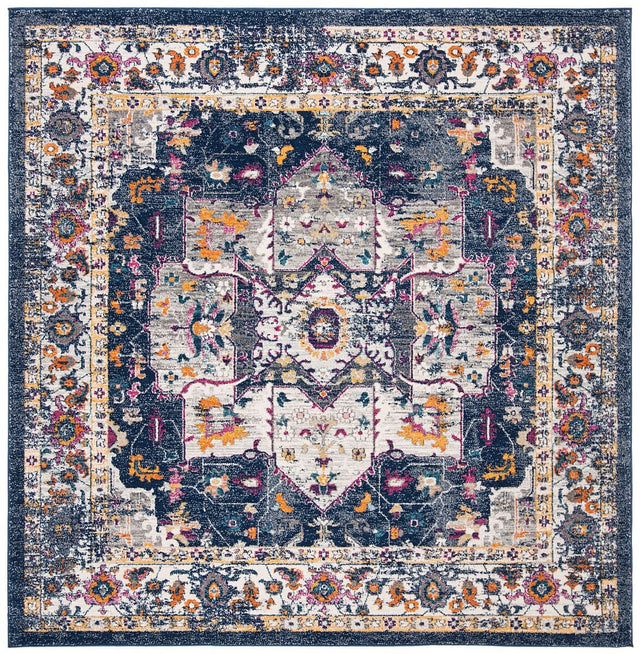 Safavieh Evoke Evk275N Navy / Grey Rugs - Safavieh - evk275n - 7sq