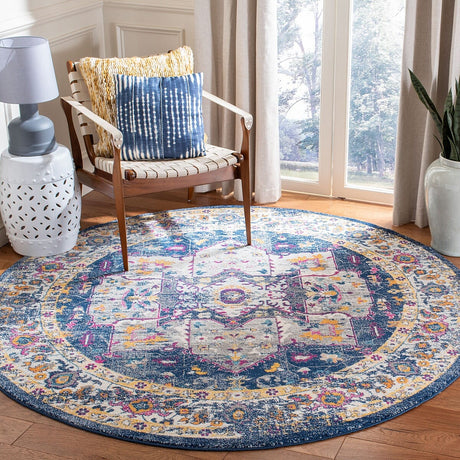 Safavieh Evoke Evk275N Navy / Grey Rugs - Safavieh - evk275n - 7sq