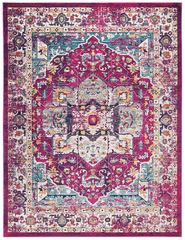 Safavieh Evoke Evk275R Fuchsia / Ivory Rugs - Safavieh - evk275r - 7r