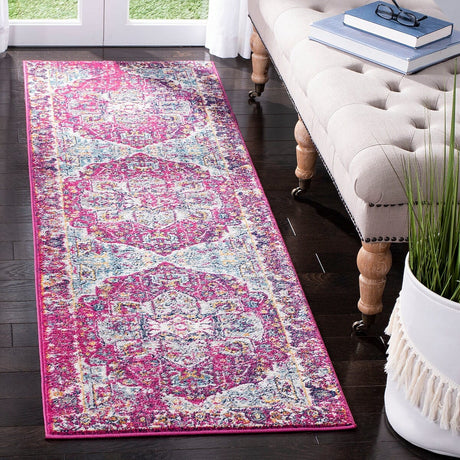 Safavieh Evoke Evk275R Fuchsia / Ivory Rugs - Safavieh - evk275r - 7sq