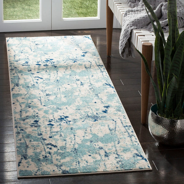 Safavieh Evoke Evk284M Ivory / Blue Rugs - Safavieh - evk284m - 7sq