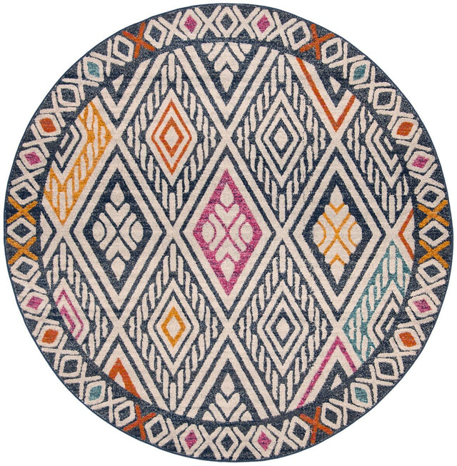 Safavieh Evoke Evk286N Navy / Ivory Rugs - Safavieh - evk286n - 7r