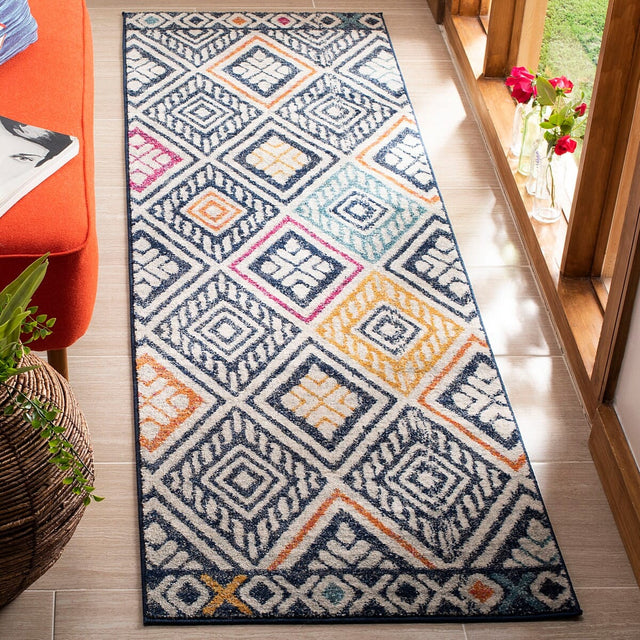 Safavieh Evoke Evk286N Navy / Ivory Rugs - Safavieh - evk286n - 7sq