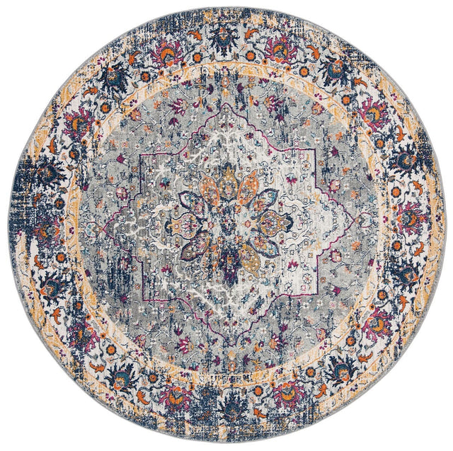 Safavieh Evoke Evk288N Grey / Navy Rugs - Safavieh - evk288n - 7r